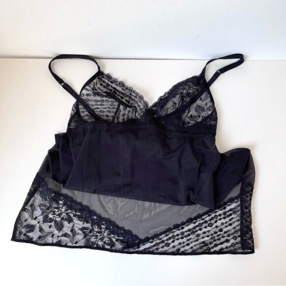 La Perla Other - Malizia La Perla Black Chemise Nightgown Mesh Semi-sheer Size M Mesh stretch